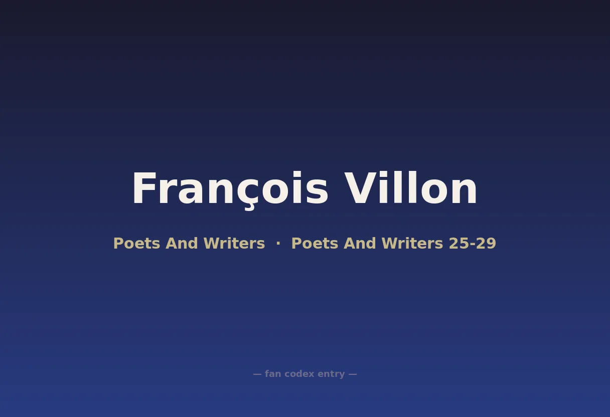 François Villon