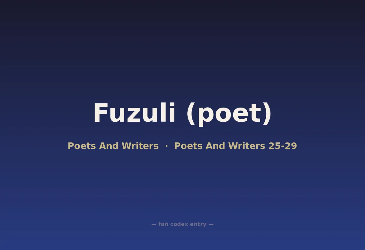 Fuzuli (poet)